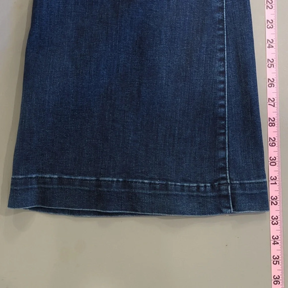 Pilcro Dark Blue Flare & Wide Leg Jeans - Picture 12 of 14